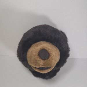 Small Black Bear Head Wall Mount Plush – Rustic Nursery Cabin Decor